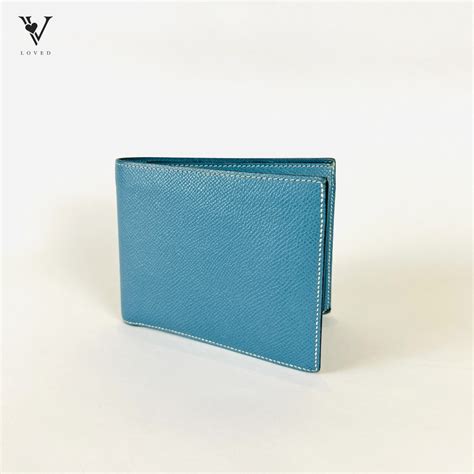 hermes mens wallet blue